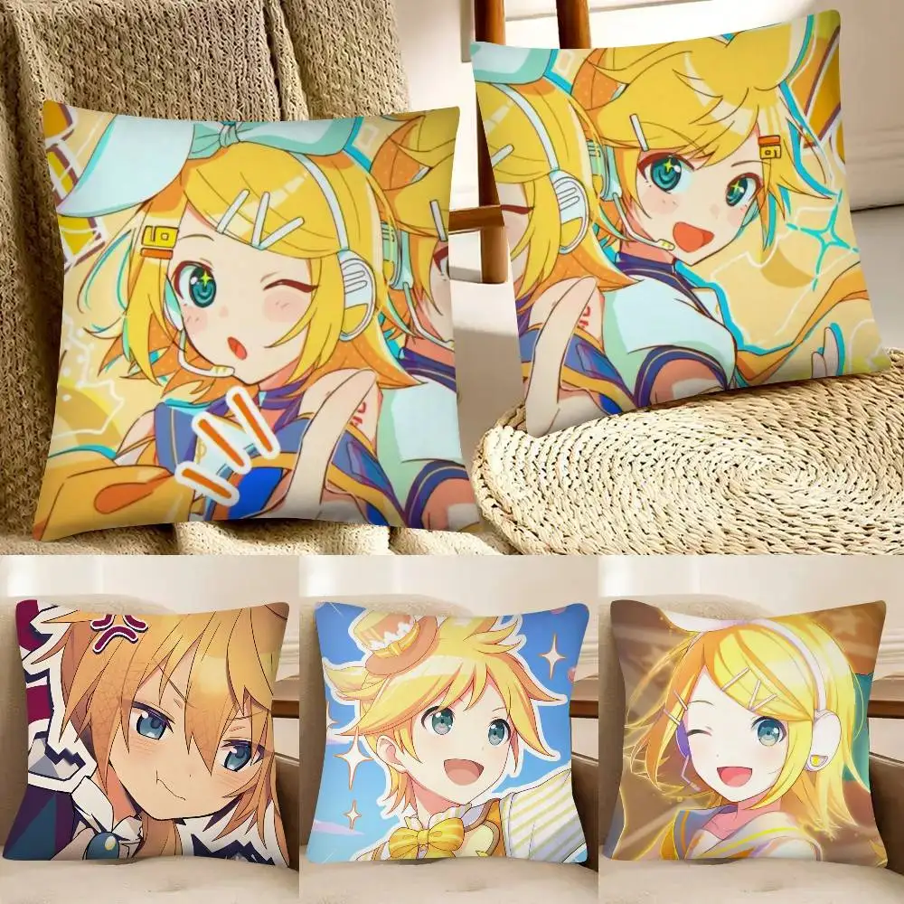 Vocaloid Singer Rin and Len Stylish Pillowcase for Bedroom and Sofa Decor