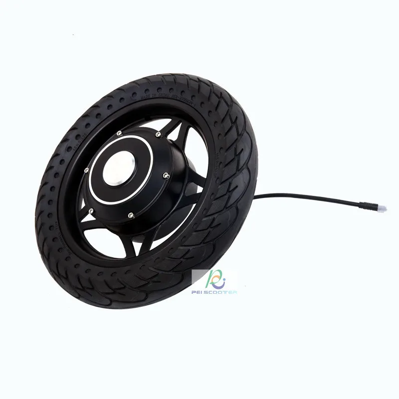 12 inch Tyre Brushless Gearless Single Axle dc Scooter Hub Wheel Motor