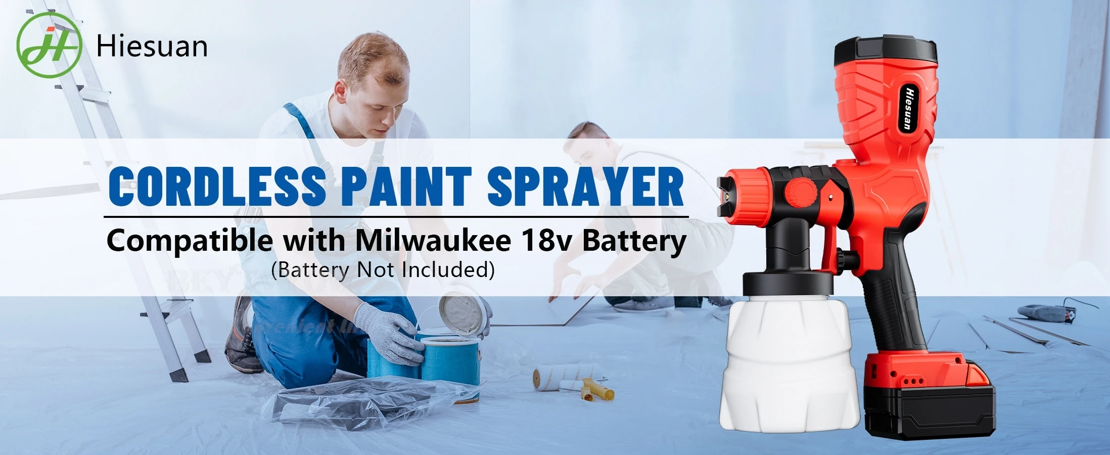 Cordless Paint Sprayer for Milwaukee M18 18V Battery 1200ML 42000rpm High-Qualit