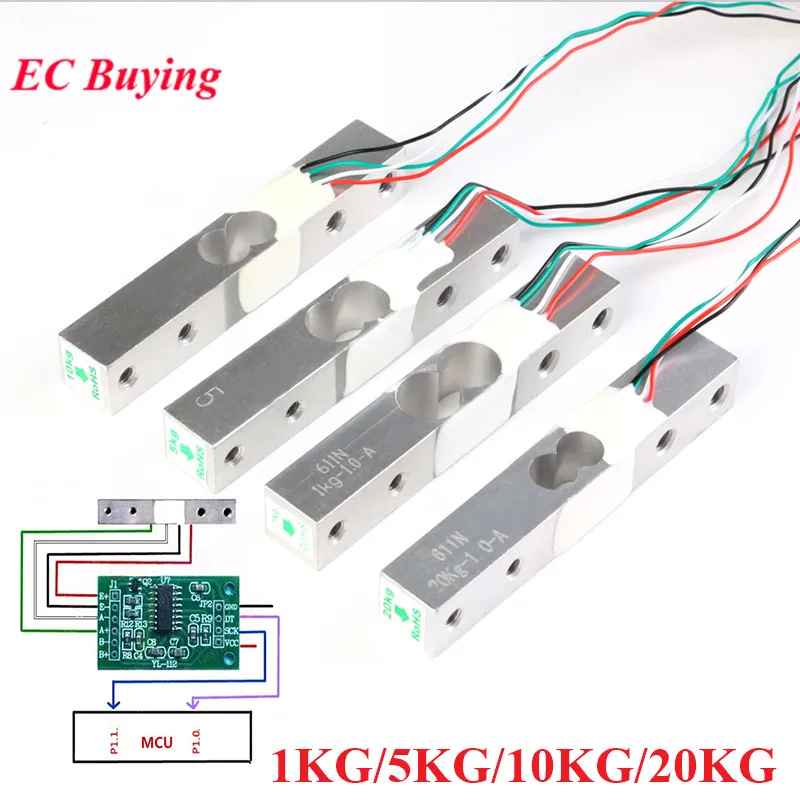 Digital Load Cell Weight Sensor Electronic Scale Hx711 Weighing Pressure Sensor Ad Module For