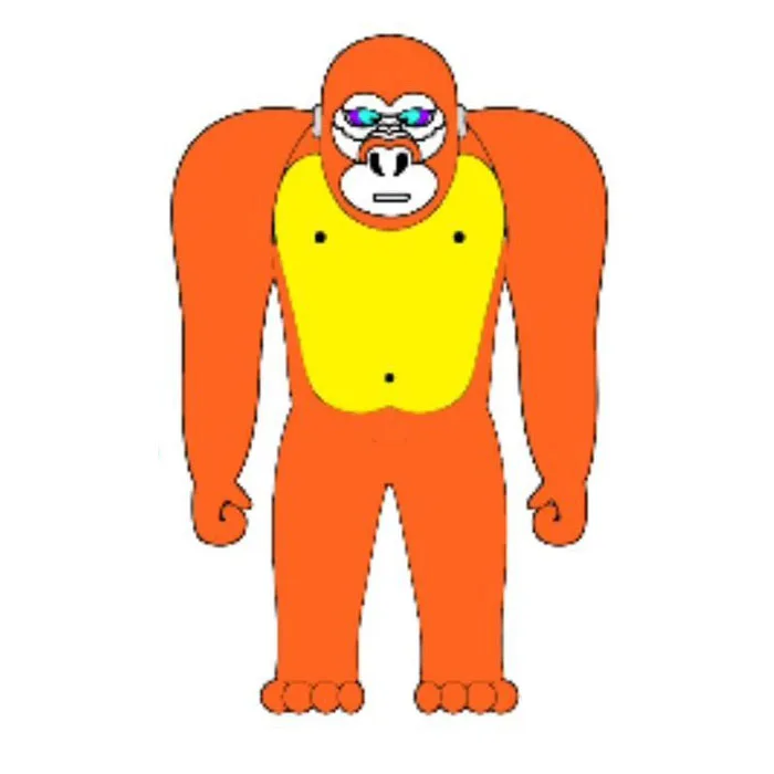 7m gorilla KITE PENDANT LINE LAUNDRY SOFT INFLATABLE KITE RIPSTOP NYLON