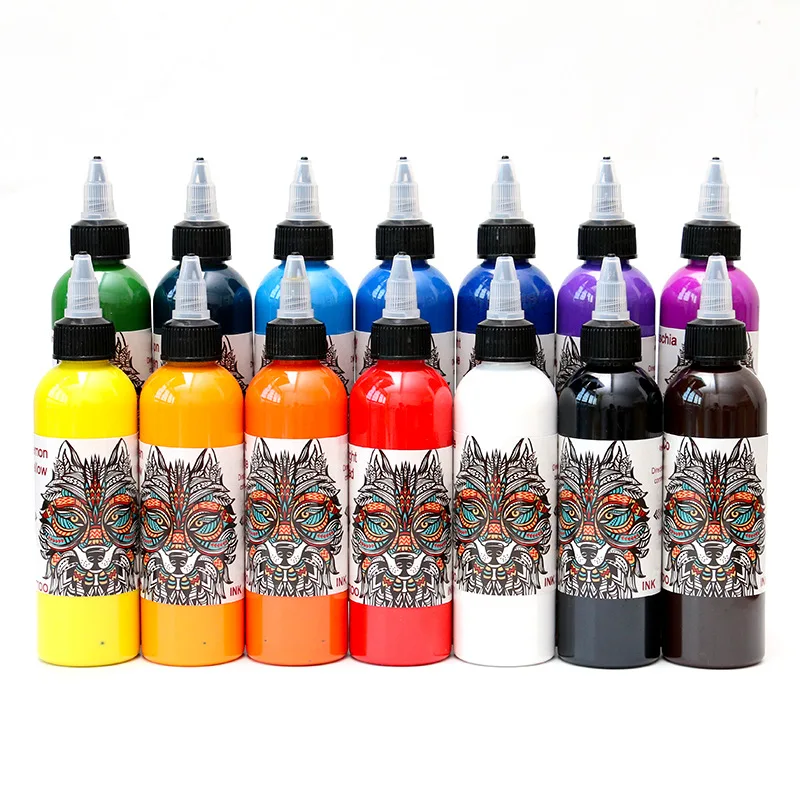 120ml Tattoo ink pigment Tattoo Color 14 Colors Permanent Eyebrow Tatoo tattoo ink