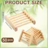 30-150PCS Soap Saver Wood Soap Dish Bulk for Hotel Bathroom Soap Holders Hand Craft Soap Case for Bathtub Shower Dish Accessorie 6