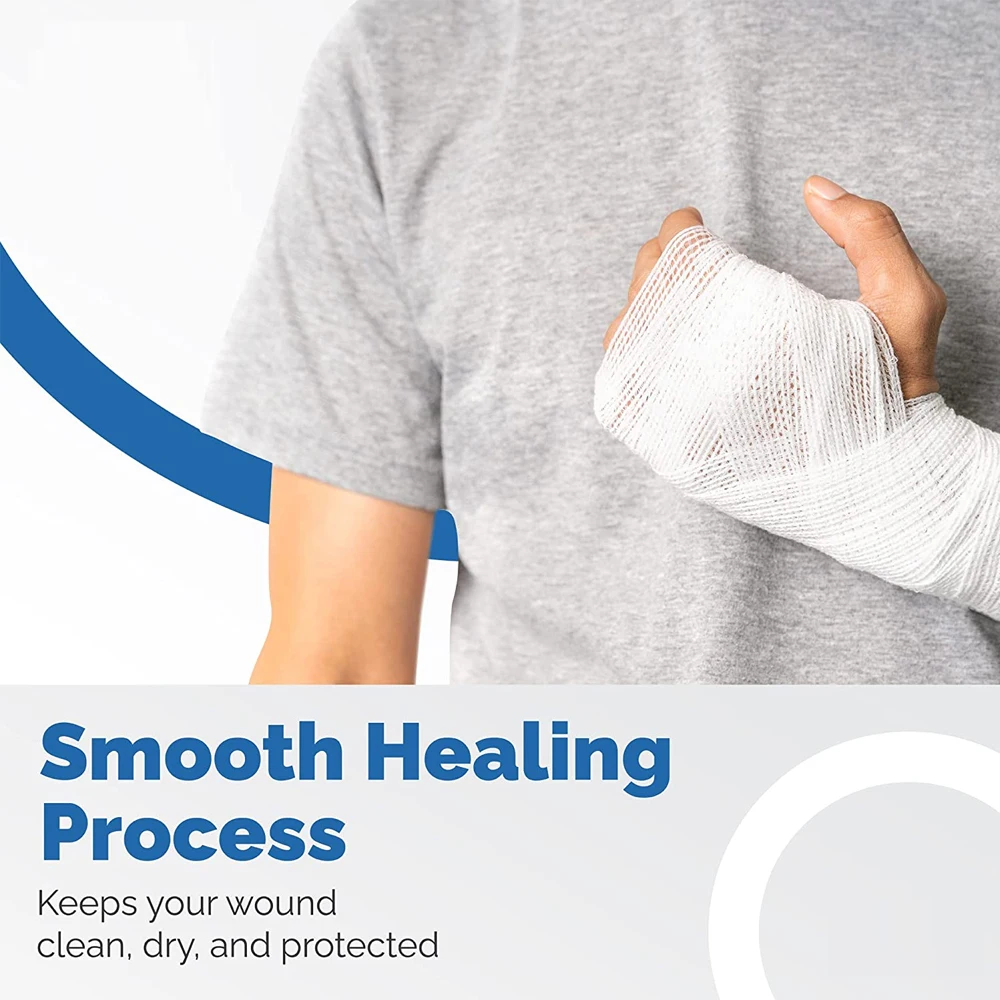 Gauze Bandage Roll 10 Rolls with Tape White Gauze Wrap Breathable Wrap Used for First Aid Wound Care & Medical Supplies