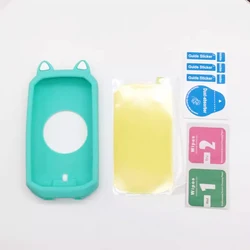 Premium Silicone Case and Screen Protector (Cartoon Green)
