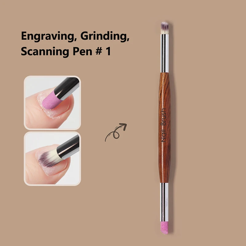 1Pcs Quartz Pen Nail Cuticle Remover Pusher Professional Care Nail Polish Manicure Stick Files Accessories Tool