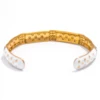 UHBINYCA Personalized Oil Drip Opening Adjustable Bracelet, Stainless Steel Plated 18K Gold Inlaid Zircon Bracelet 5