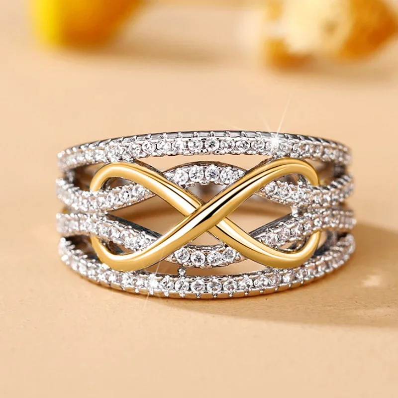 Women Rings for Wedding Engagement Band Luxury Accessories Party Gift