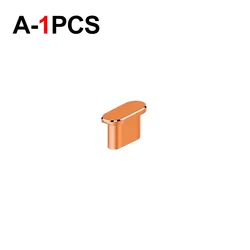 Premium Metal USB Type - C Dust Plug - Charging Port Protector Cover Cap Stopper (1 - 5 Pack) (Orange A - 1PCS)