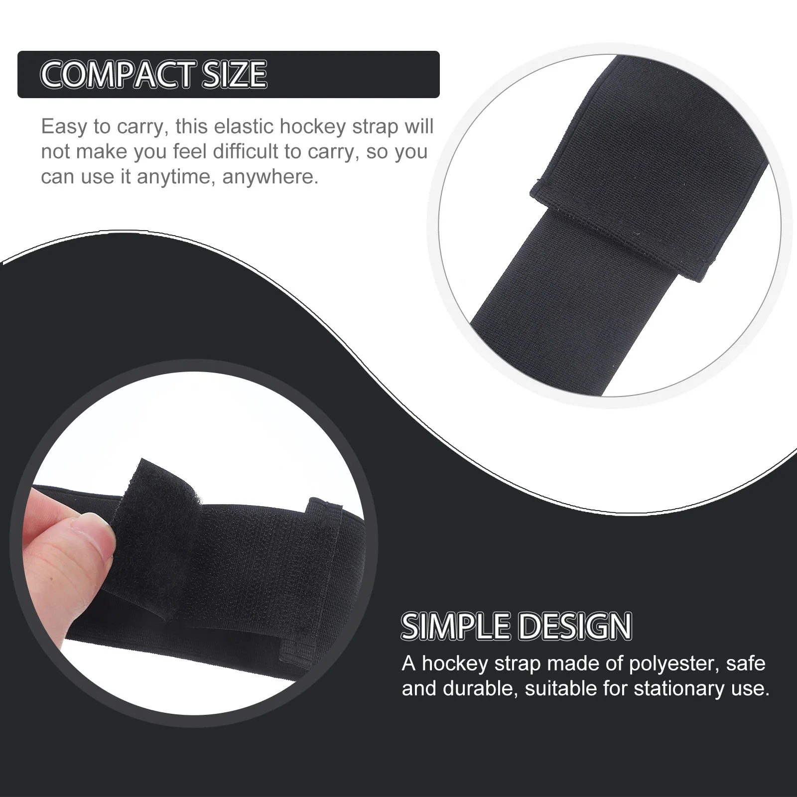 Elastic Adjustable Anti Slip Hockey Leg Strap For Shin Guard Hockey Pad Wrap Ice Field Team Sports Accessories Durabl Polyester