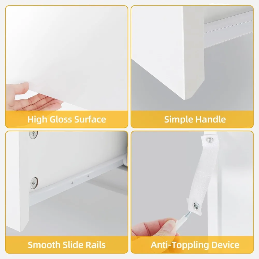 Modern 8-Drawer LED Dresser 5