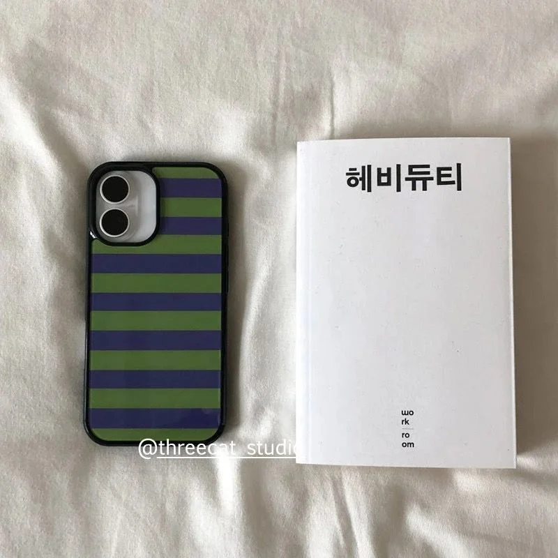 ตัวเลือกสินค้า เคส iPhone ลายเส้นสีสันสดใส ป้องกันตกกระแทก สไตล์เกาหลี