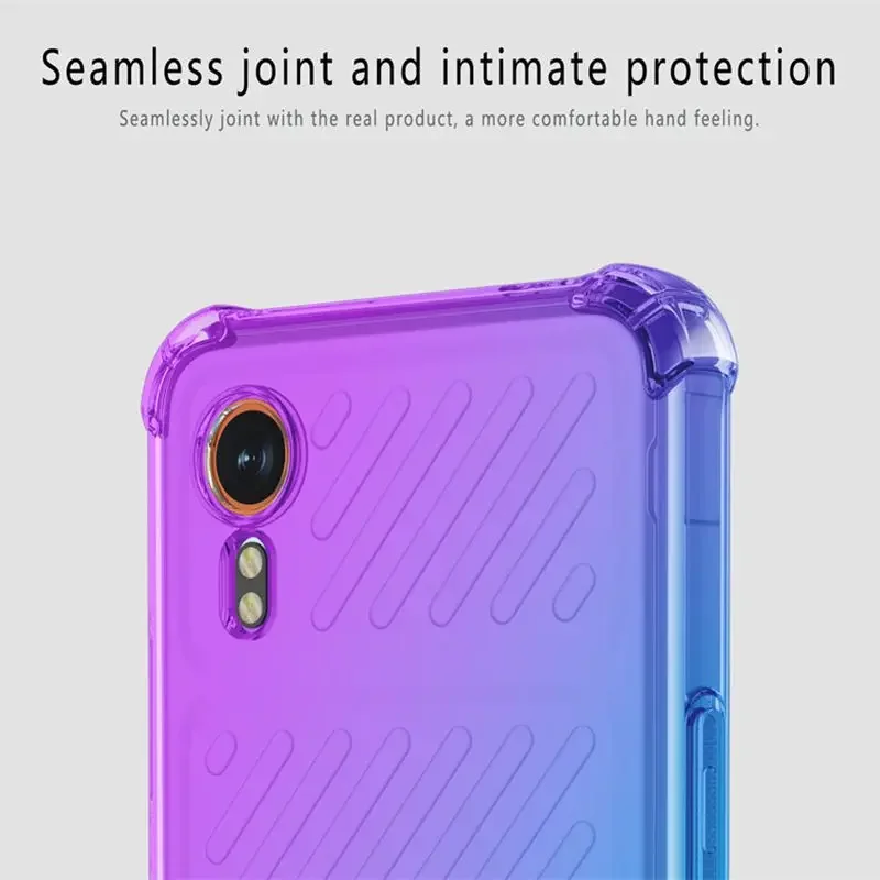 Gradient Shockproof Silicone TPU Case - Transparent Protective Cover