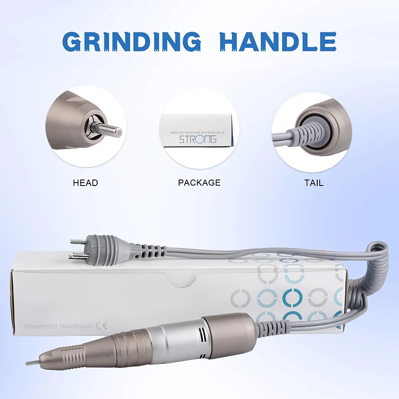 Up200 Nail Drill Handpiece 3 Pins Professional E File for Gel Polish SDE H200 Handle 35000RPM Nail tool 6
