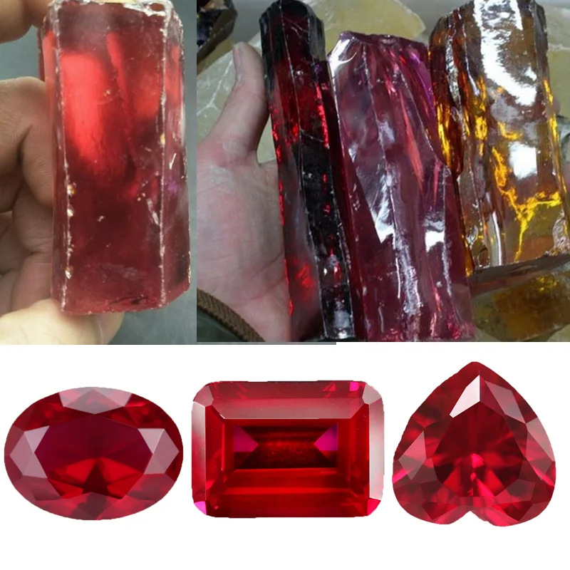 Boxed natürlichen Rubin verschiedene Formen eingelegt machen Schmuck DIY Taube blutrot losen Edelstein – Detail 9