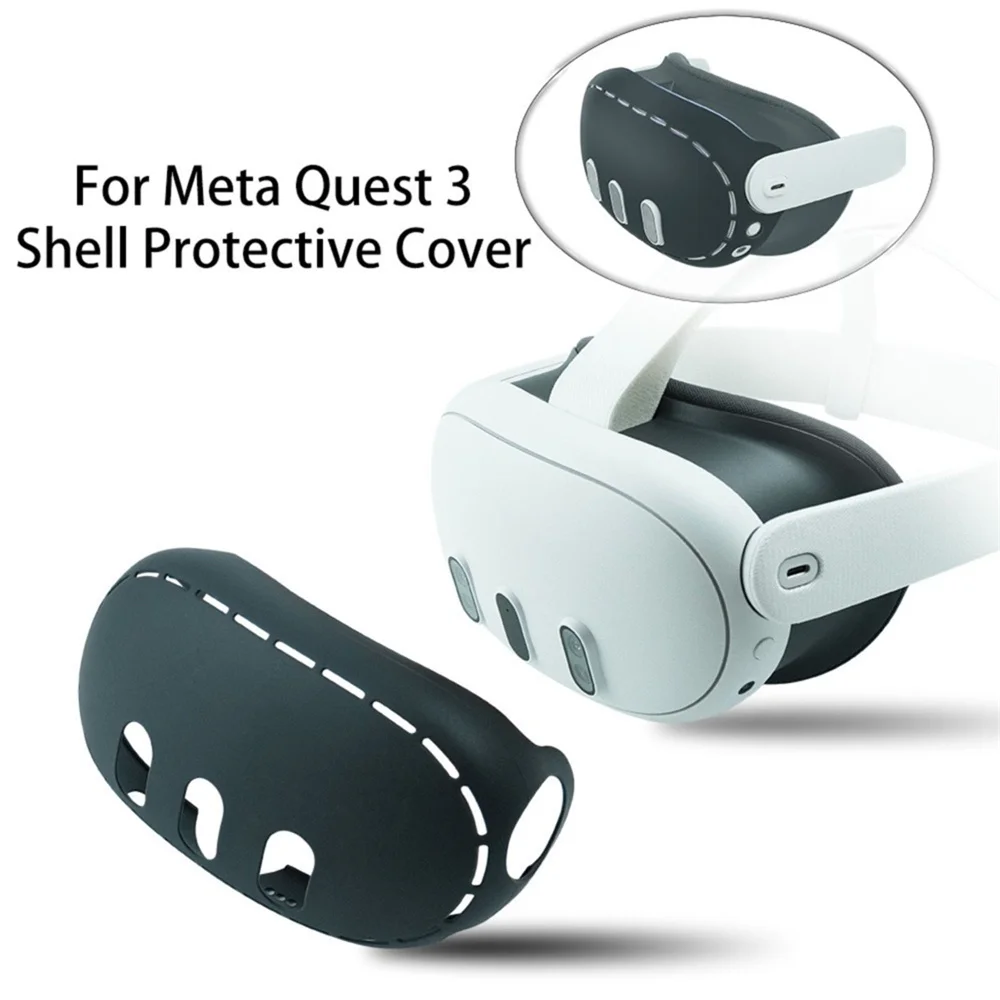 Silicone Headset Glasses Shells Cover Anti Scratch Protective Cover VR Shell Front Protector Anti Dust for Meta Quest 3 Parts