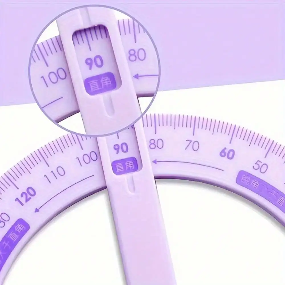 360도 문구용 기하학 자, 직각 학습용 특수 다기능 각도 측정 자, 시연용 자