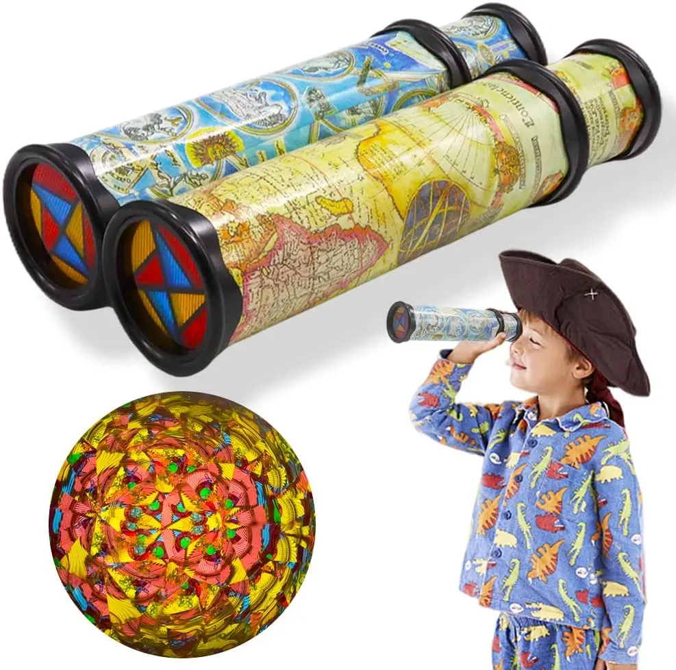 Kaleidoscope Of Children Ever-changing Three Mausoleum Mirror Interior Retractable Rotation Kindergarten Classic Educational Toy children toys