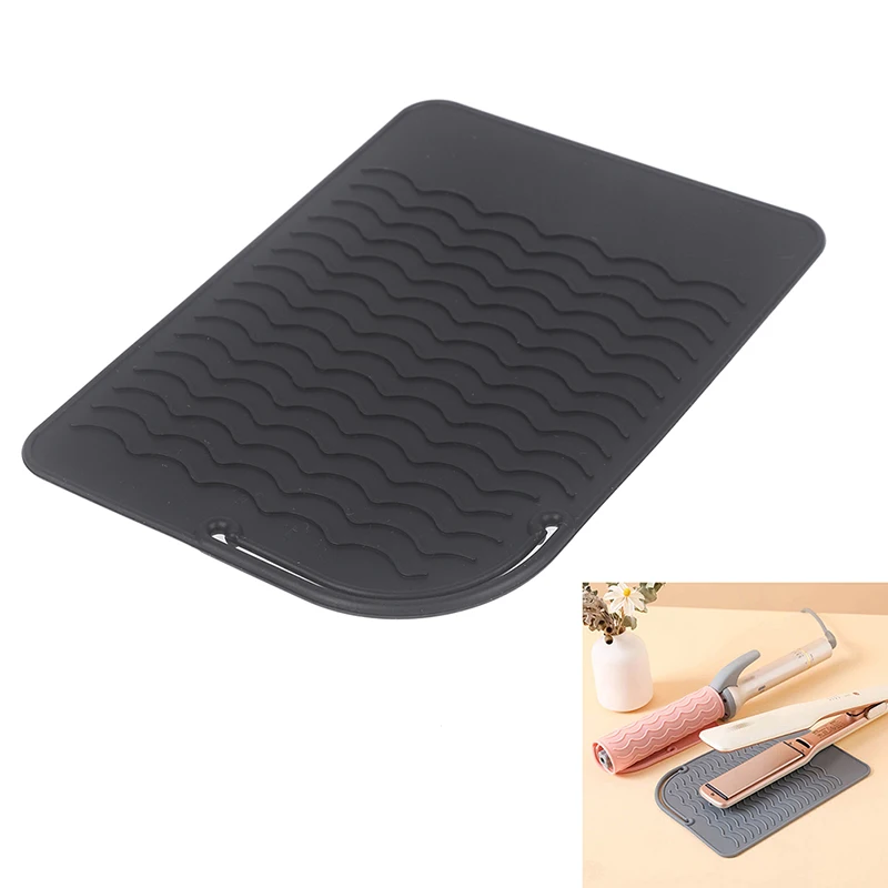 

Multi-function Non-slip Flat Silicone Heat Resistant Mat For Curling Iron Hair Straightener Travel Hair Styling Tool