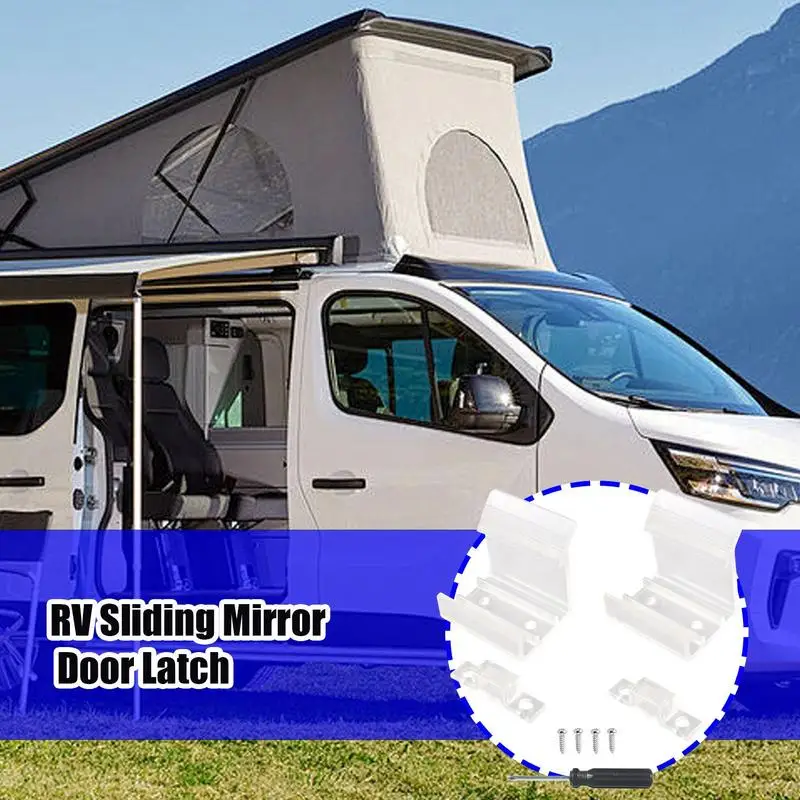 Closet Door Latch Mirrored Closet Catch With Screw Door Lock Safety Interior Hardware Shock Absorption Practical Replacement