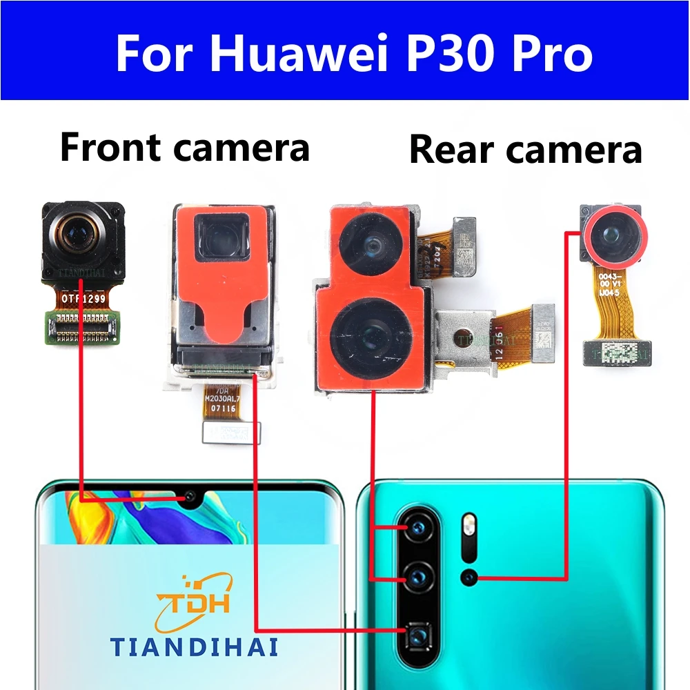 Original P30Pro Back Camera Front Rear Back Camera For Huawei P30 Pro VOGL29 VOGL09 VOGL04