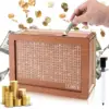 1000/2000/3000/5000/10000 Euro Wooden Money Box - Reusable Piggy Bank with Savings Goal Tracker & Numbered Compartments 1