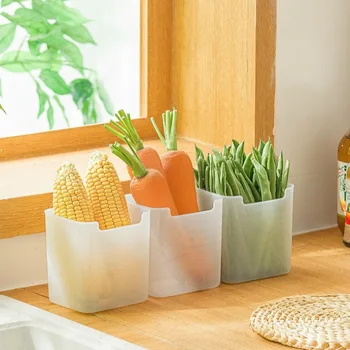 ตู้เย็นประตูด้านข้างกล่องเก็บห้องครัวเกรดอาหารสดกล่องเก็บในครัวเรือนบรรจุภัณฑ์จัดระเบียบกล่องเก็บ 1