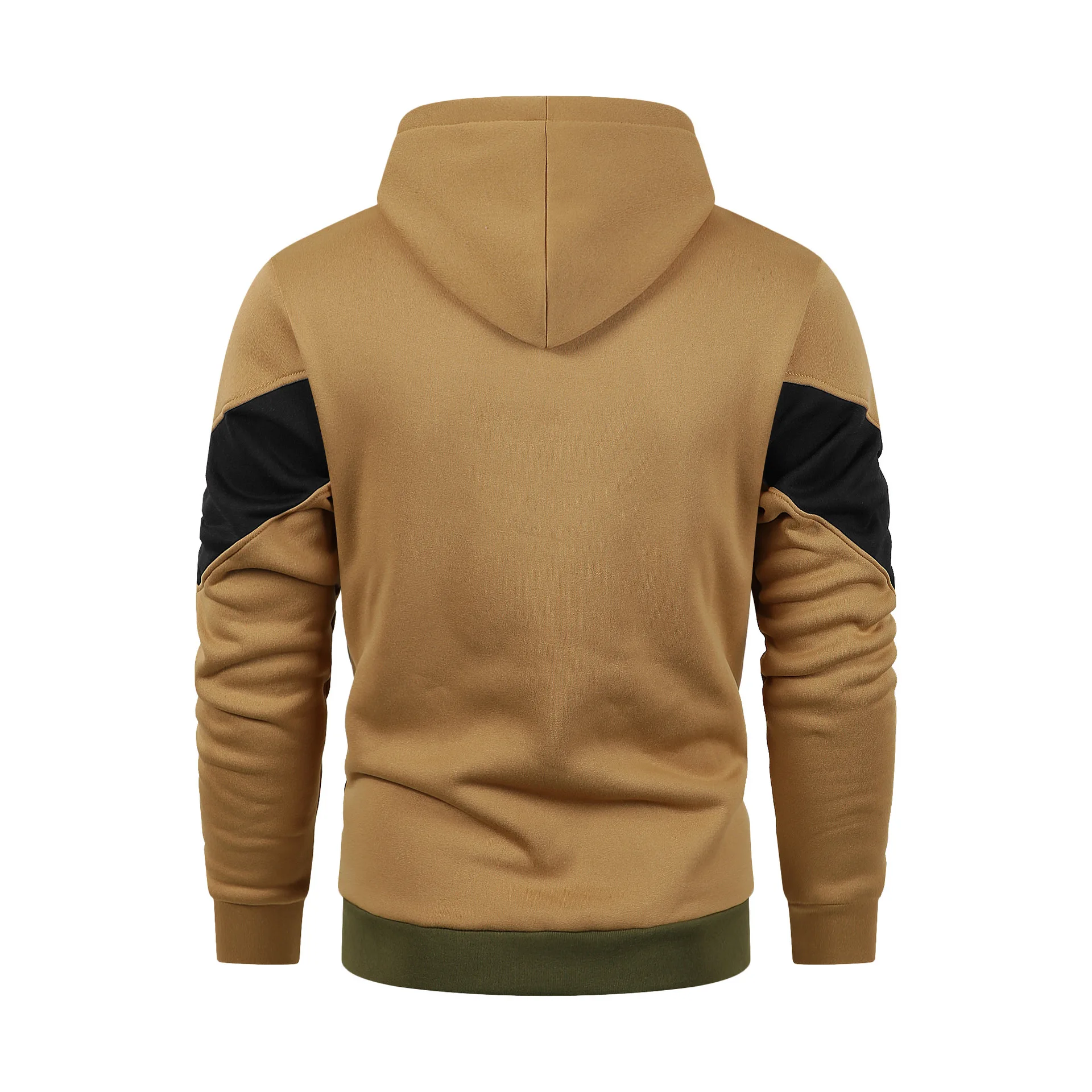 Spring and Autumn Men's and Women's Fashion Zipper Splicing Hoodie Hoodie Outdoor Sports Leisure Loose Simple Coat