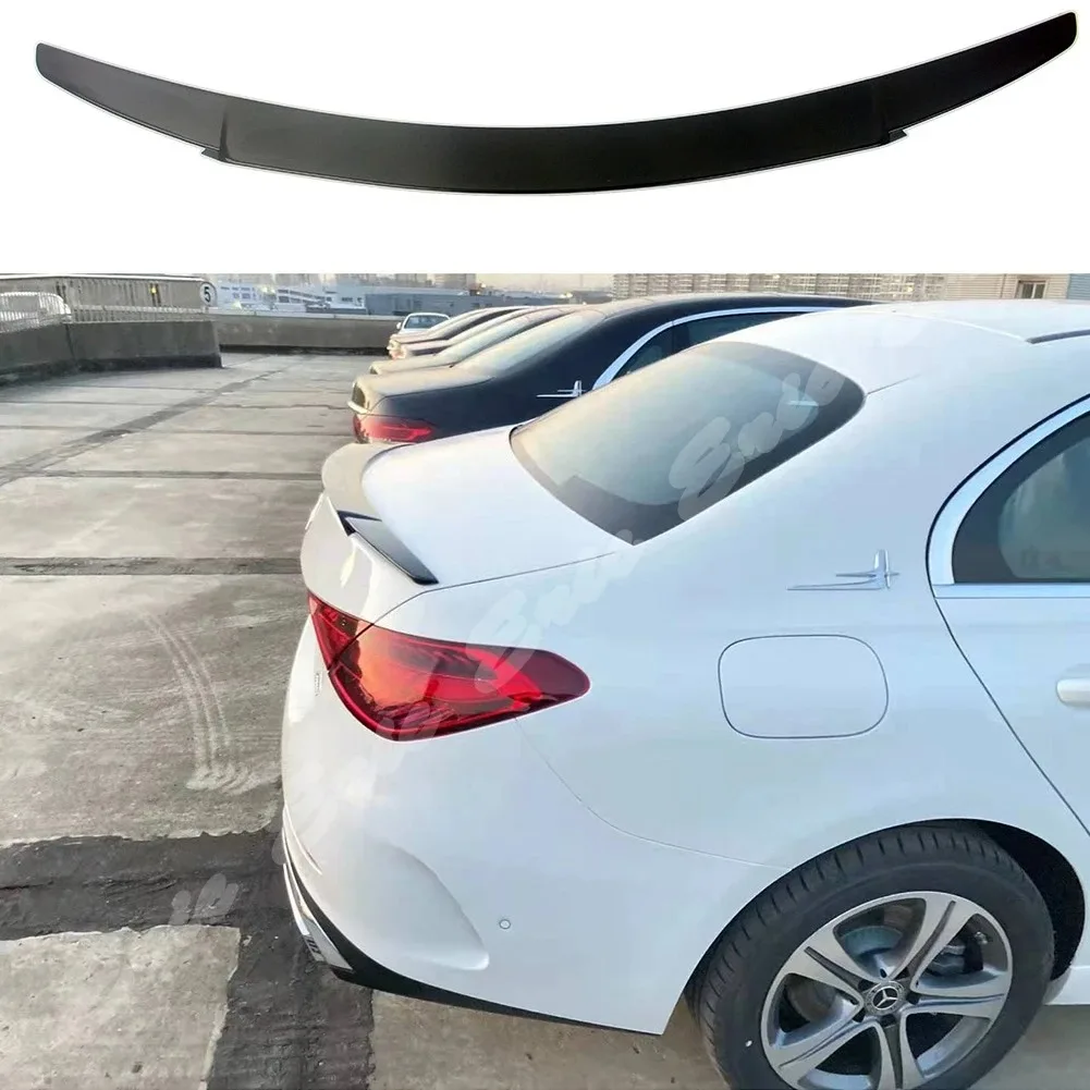 Fit For Mercedes Benz C W206 C200 2021-2022 Black Rear Trunk Spoiler Lip  Wing