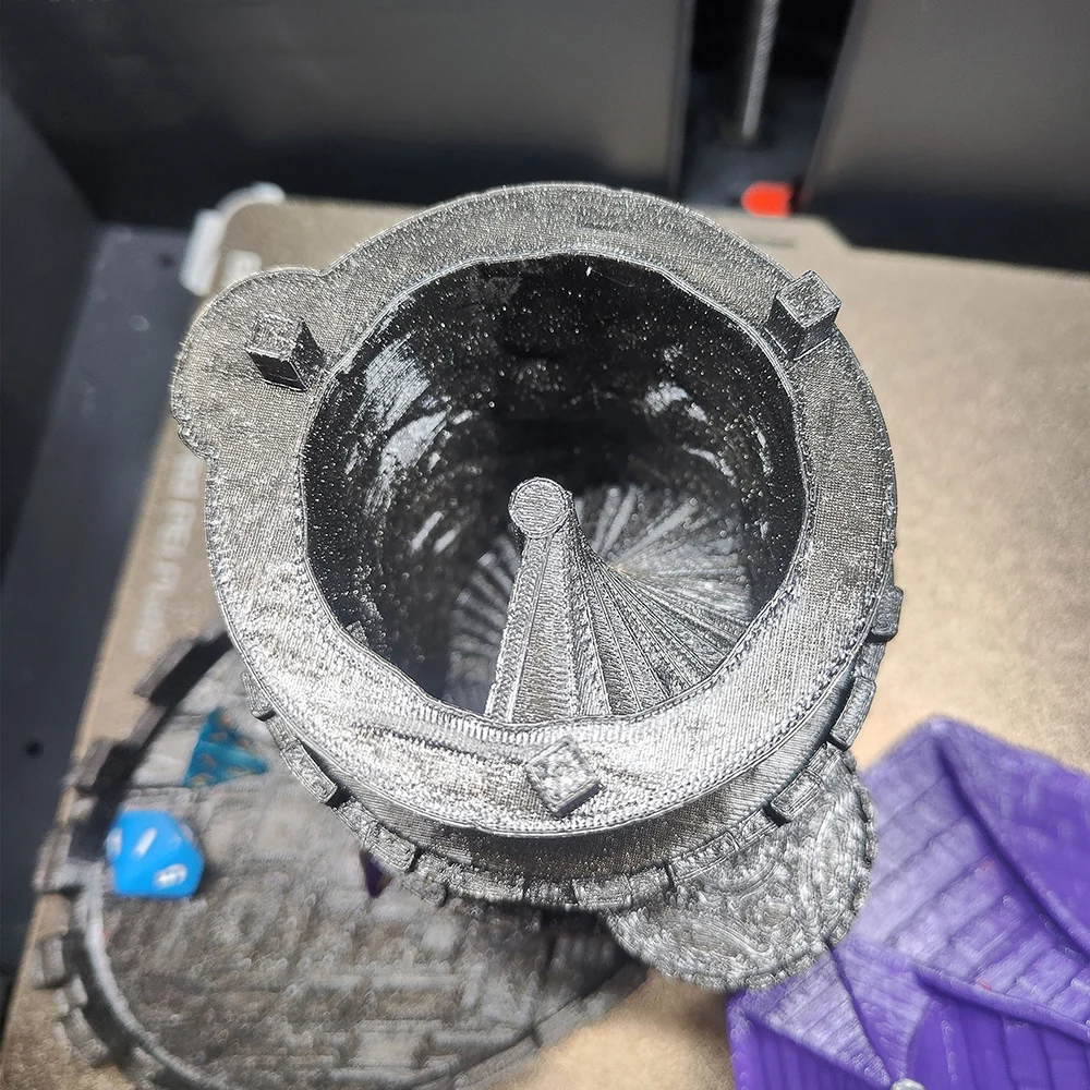 Purple Ghost Dice Tower 3D Printed Crafts Dice Rolling Castle for DND Board Game D&D RPG and Tabletop Gaming Best Gift 6