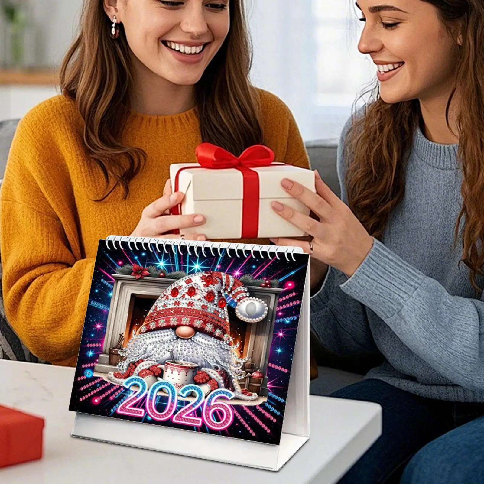 Diamond Art Calendar Kits 2026 Christmas Gnome Home Decor Christmas Diamond Art Calendar For Holiday Birthday Party Offices Home