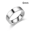 Bague lisse personnalisée en acier inoxydable, couleur argent, 6/8mm, pour femmes et hommes, gravure personnalisée du nom, Logo, amoureux, Couple, bijoux de charme, cadeau
