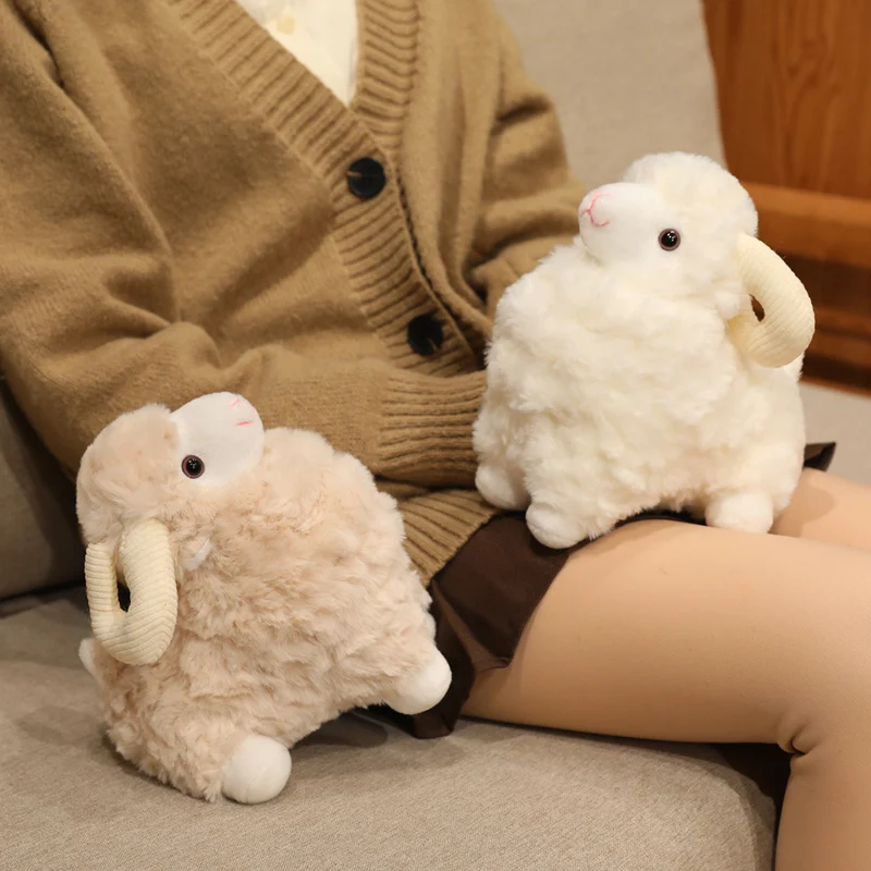 New Cartoon Goat Plush Toys Kawaii Animals Soft Stuffed Dolls Girls Boys Sleeping Companion Plushie Toys Christmas Gift