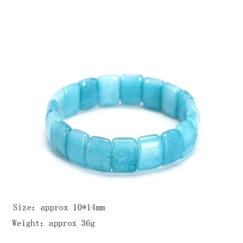 JD 10x14mm Natural Multilcolor Amethyst Crystal Stone Square Beads Bangle Charms Yoga Men Women Meditation Amulet Wrist Bracelet bangle bracelet beaded bracelet crystal bracelets bead bracelet stone bracelet