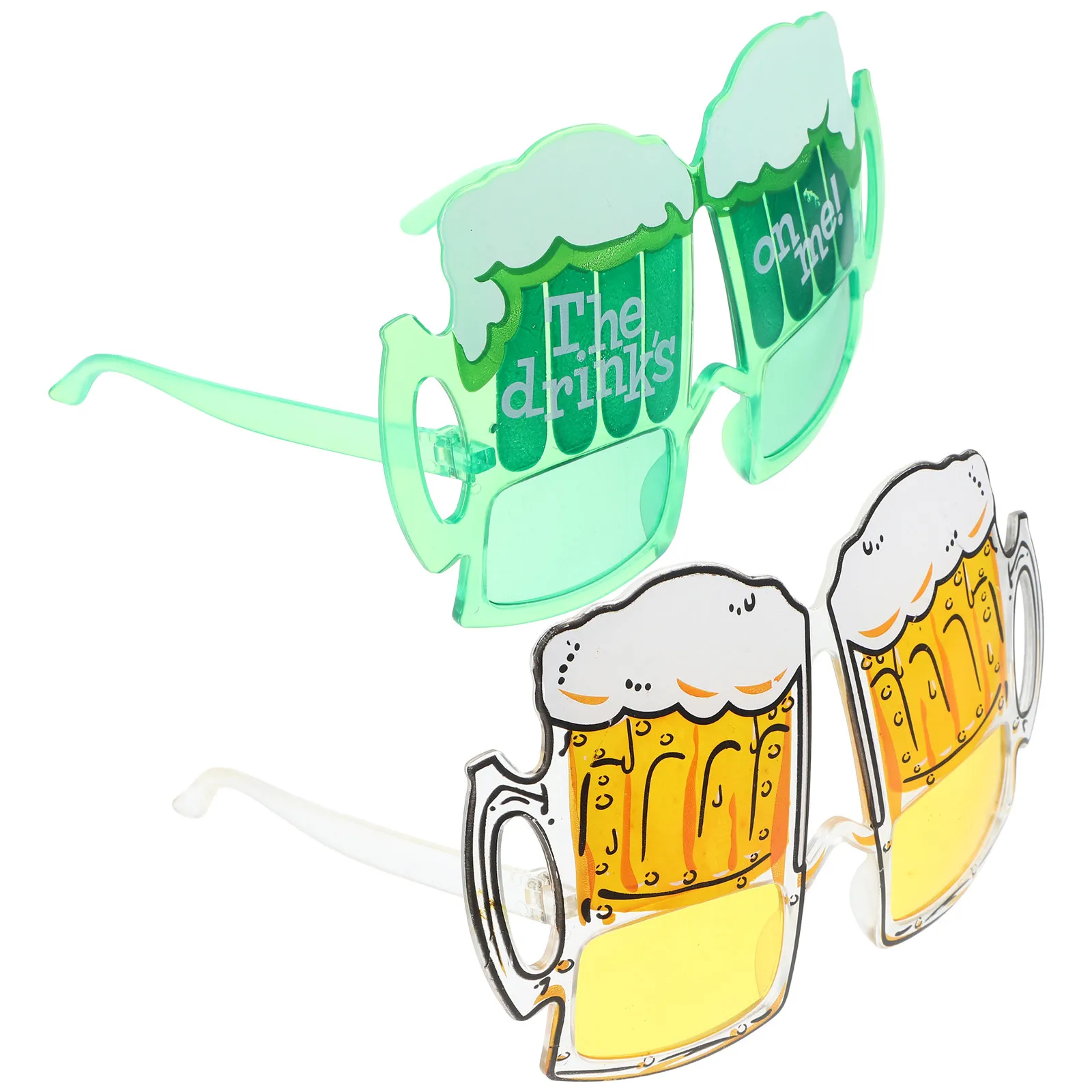 2Pcs 맥주 머그잔 안경 옥토버페스트 파티 소품 독특한 재미있는 안경 사진 축하 액세서리 생일 멋진 드레스