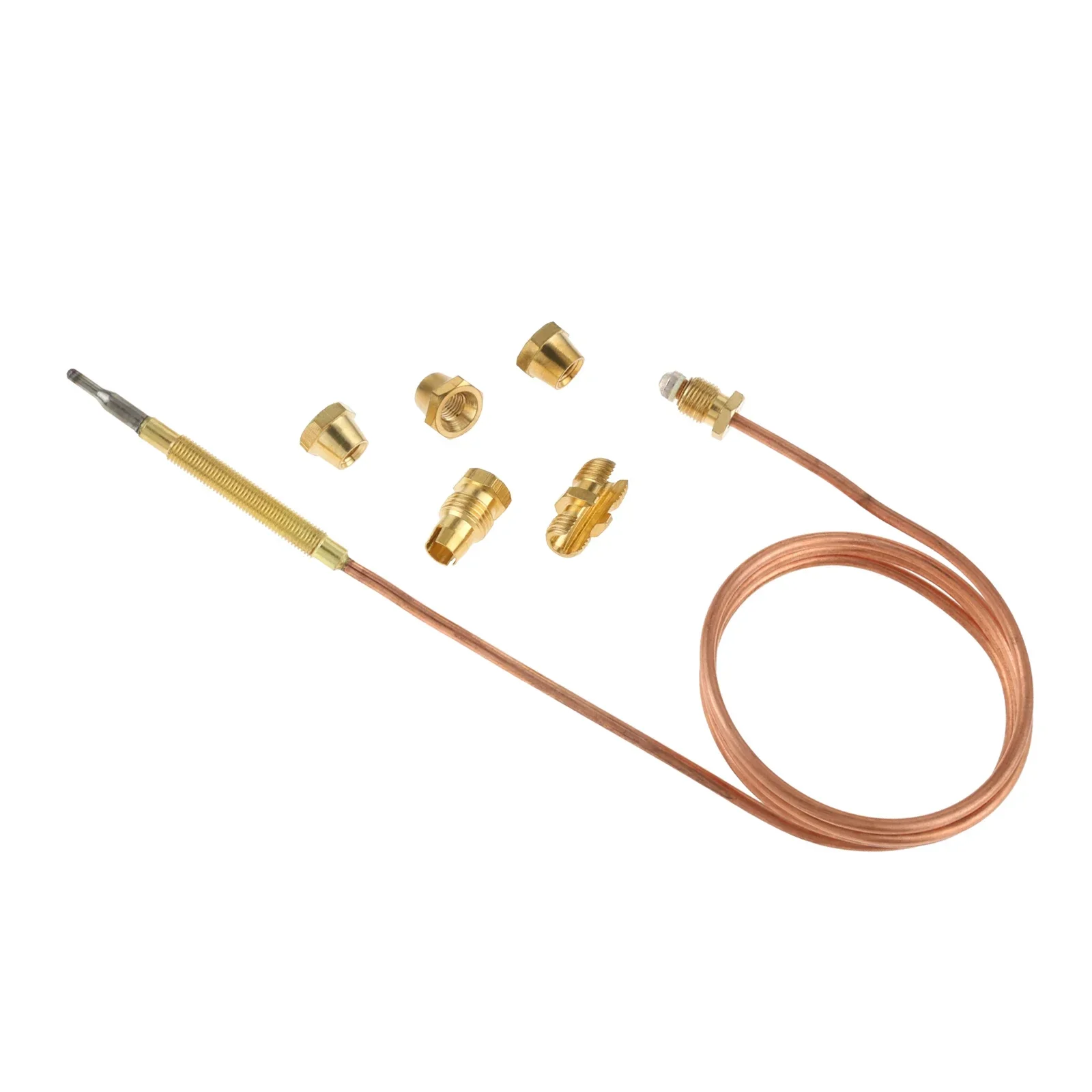 5pcs/1set Universal 60/90/150cm Gas Thermocouple Valve with Five Fixed Parts Gas Appliance for Oven Cooker Hot Water Boiler 2