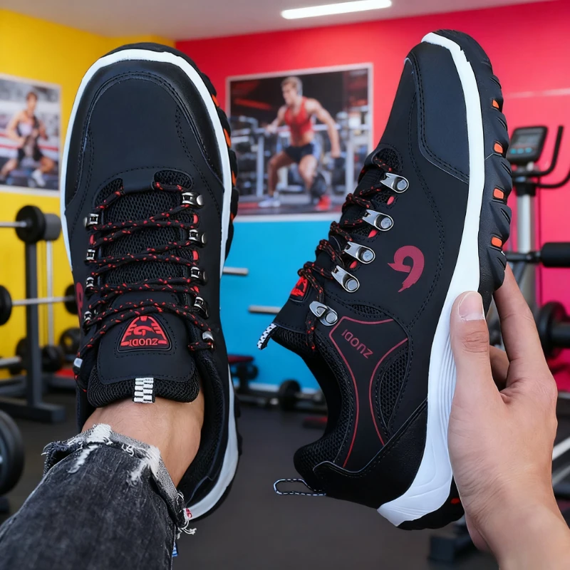 Casual Men's Sneakers Breathable Hiking Walking Shoes Spring and Summer Durable Waterproof Outdoor Shoes Vulcanized Men's Shoes