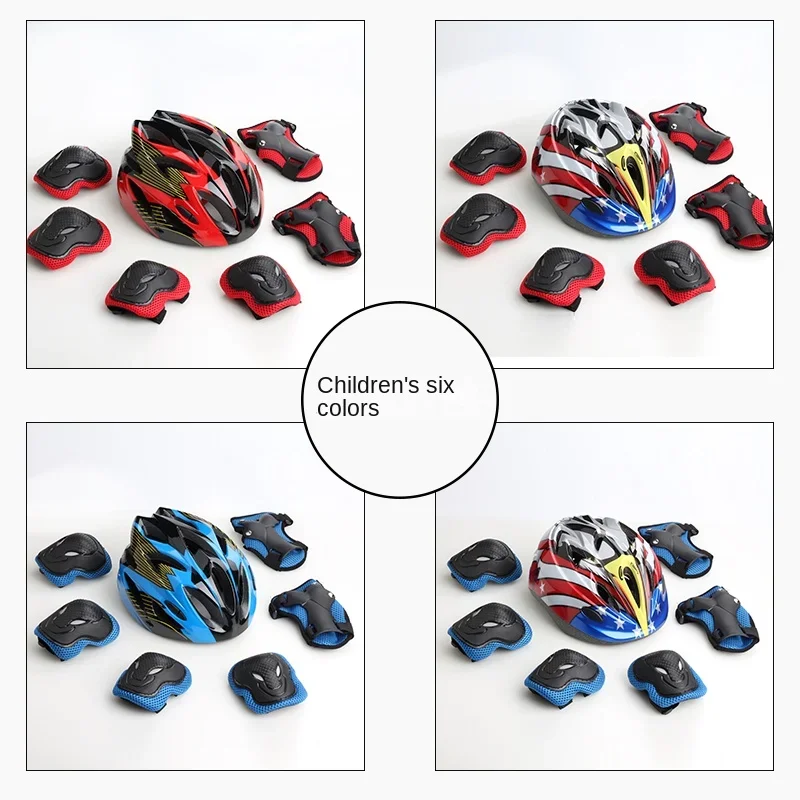 Cascos Para Motos Skateboard Roller Skating Protective Gear Set Accesorios Moto Children Helmet Capacete Adult Balance Knee Pads