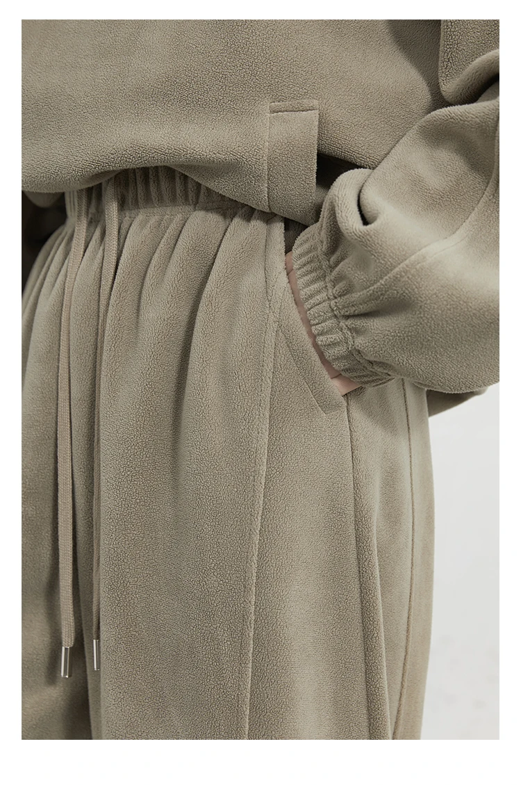 CHIC VEN Women Sweatsuit Loose Casual New Granular Velvet Stand Collar Female Top Pants Set for Woman Sport Autumn Winter 2025 Image 15