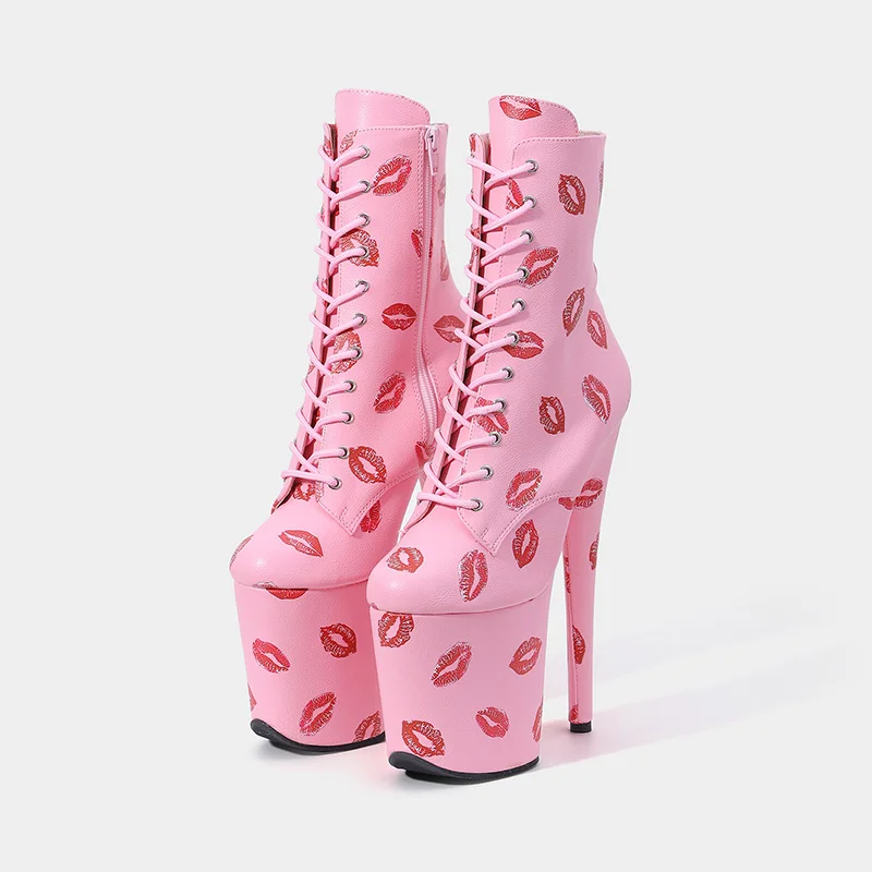 

LAIJIANJINXIA Новинка 20 см/8 дюймов PU верхняя Современная сексуальная обувь для ночного клуба туфли на высоком каблуке на платформе женские сапоги HSAB202401