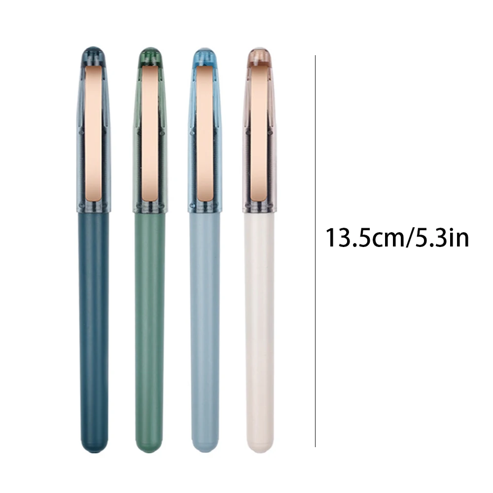 글쓰기용 문구 서명 펜, 사무용품, 학교 볼펜, 빠른 건조 검정 잉크, 0.5mm 젤 펜, 4 개