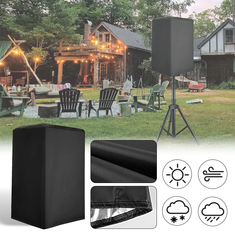 Waterproof Polyester PA/DJ Speaker Stand Covers UV Protection Dustproof Outdoor Cover for 15 Inch Powered 210D Oxford Cloth speaker cover
