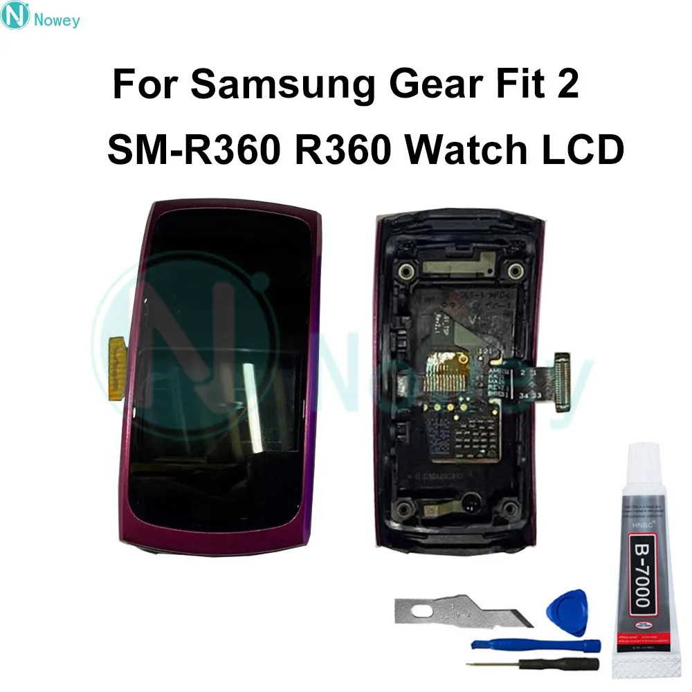 

LCD Display Touch Screen Digitizer Assembly with Frame, Original for Samsung Gear Fit 2 SM-R360, R360, GH97-19001