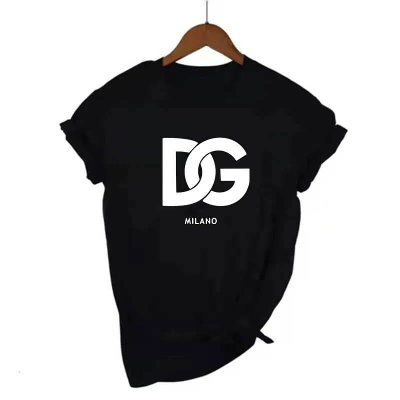 Tshirt Letter Printing Cotton Short Sleeve Round Neck 33 Men Women Summer