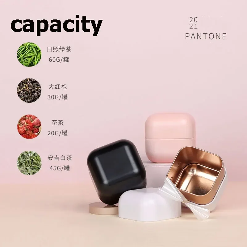 1pcs Mini Tin Storage Box Airtight Container For Cookie Candy Snacks