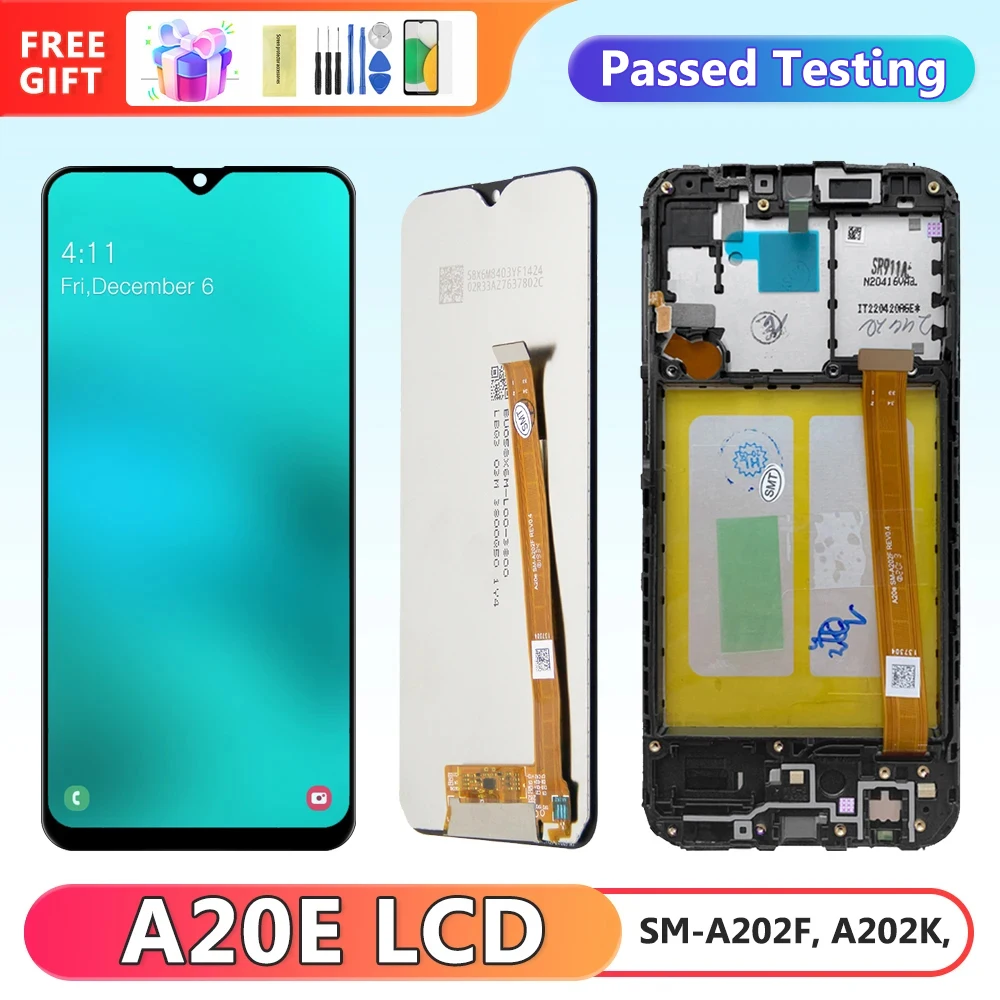 

ЖК-дисплей 5,8 ''A20E для Samsung Galaxy A20e, A202, A202F, A202K, сенсорный экран, дигитайзер с рамкой для замены