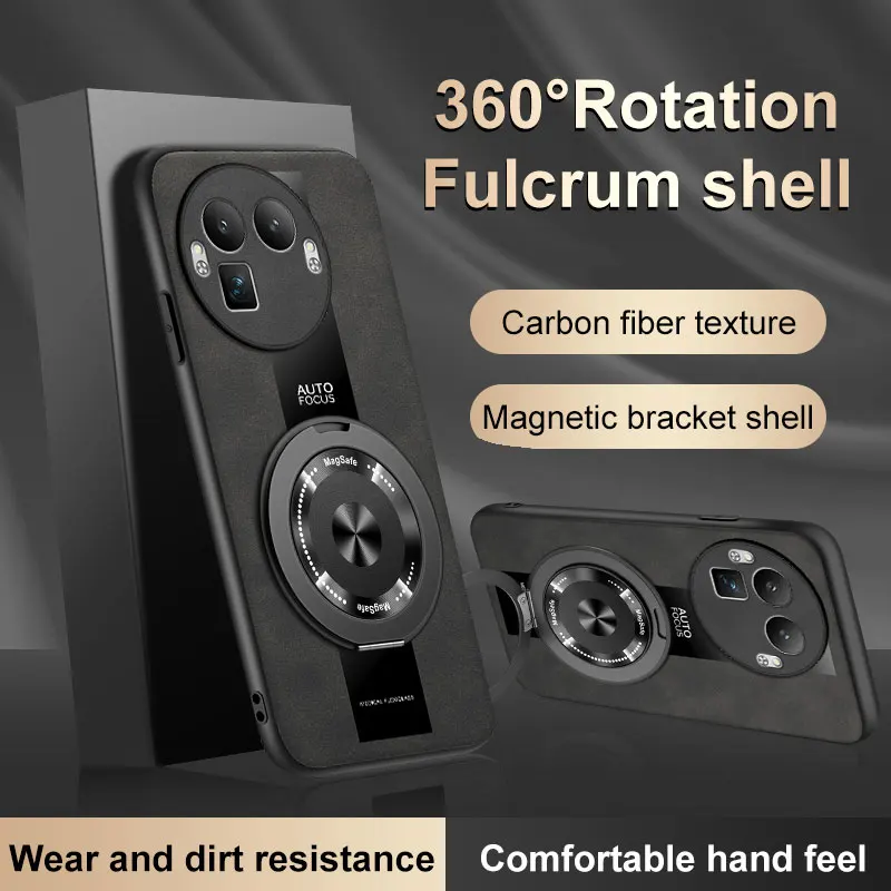 Leather Case with 360° Stand and Shockproof Protection - Anti-fall Design