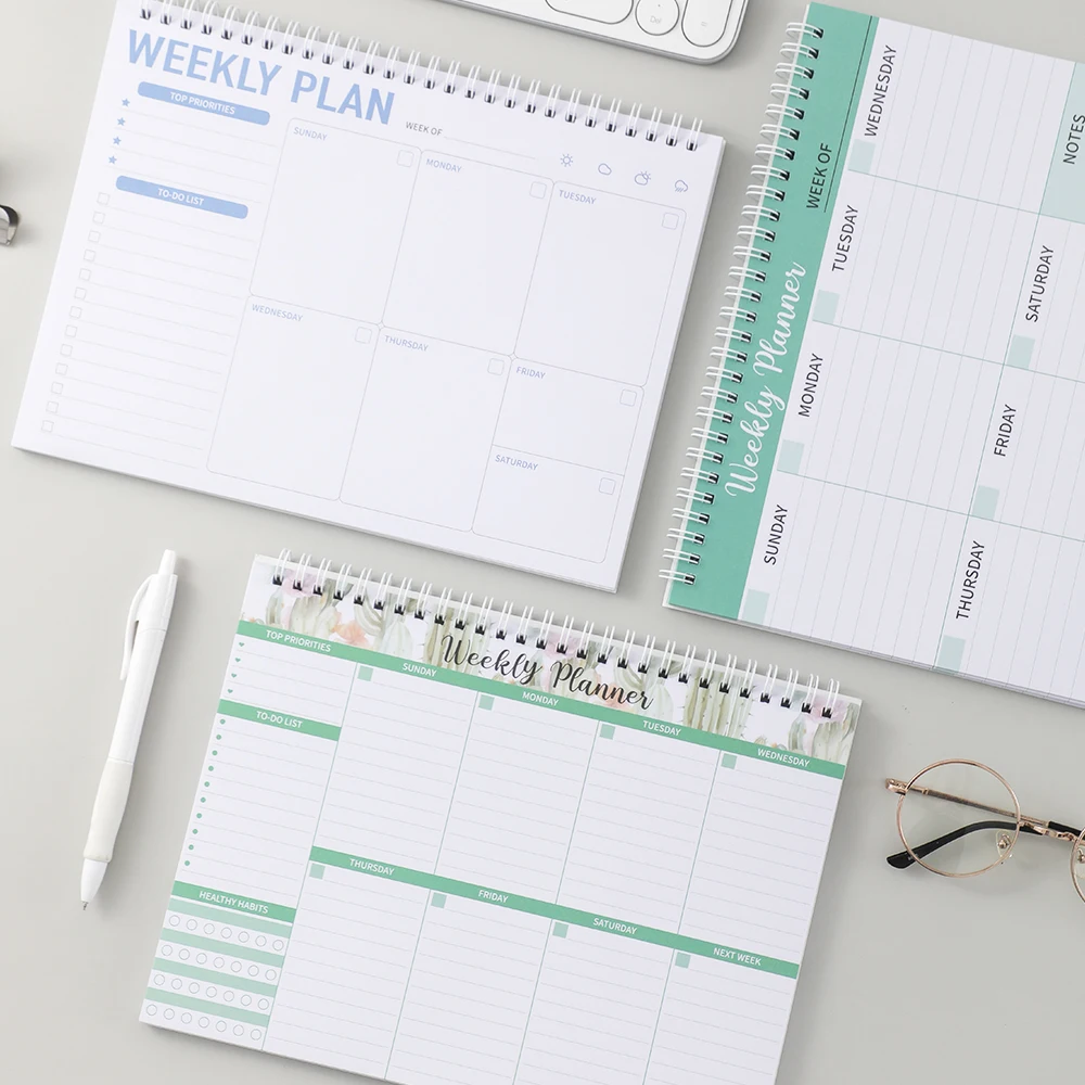 Weekly Planning Notepad with Task Management & Goal Setting