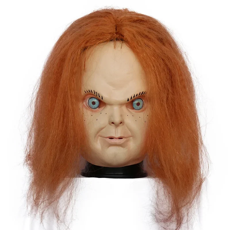 Movie Chucky Cosplay Mask Smorfia Latex Con Capelli Halloween Spaventoso Fancy Party Dress Costume Maschere Puntelli Adulto Taglia Unica