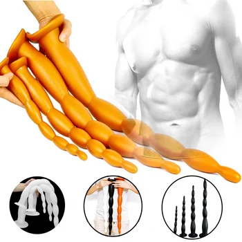 4 Style Long Anal Dildo Butt Plug Anus Vagina Dilator Sex Toys For Women Men Prostate Massage Adult No Vibrator Anal Sex Product 2